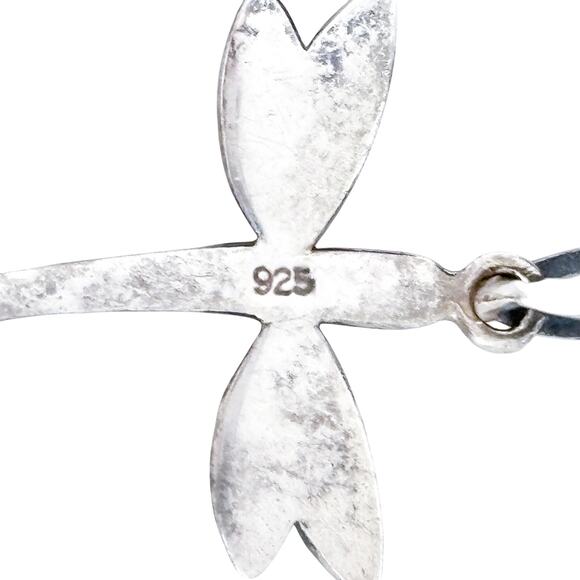 Vintage Sterling Silver 925 | Marcasite Dragonfly Pendant - Picture 5 of 7